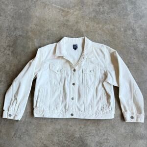 GAP White Denim Jacket - Size XL Women